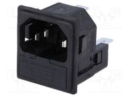 Connector: AC supply; socket; male; 10A; 250VAC; IEC 60320; C14 (E) 