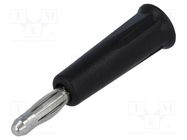 Connector: 4mm banana; plug; 24A; 60VDC; black; non-insulated ELECTRO-PJP