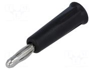 Connector: 4mm banana; plug; 24A; 30VAC; 60VDC; black ELECTRO-PJP
