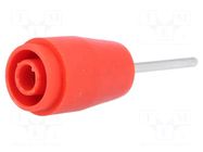 Connector: 4mm banana; socket; 25A; 1kV; red; nickel plated ELECTRO-PJP