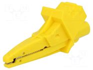 Crocodile clip; 20A; 1kVDC; yellow; Grip capac: max.25mm ELECTRO-PJP