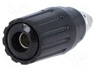Connector: 4mm banana; socket; 30VAC; 60VDC; 25A; black; M4; PKI 100 HIRSCHMANN T&M