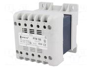 Transformer: mains; 100VA; 400VAC; 24V; Leads: terminal block; IP21 BREVE TUFVASSONS