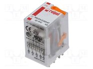 Relay: electromagnetic; 4PDT; Ucoil: 24VAC; Icontacts max: 6A; IP40 RELPOL