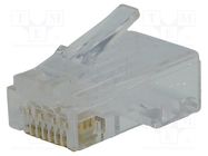 Plug; RJ45; PIN: 8; Cat: 6; Layout: 8p8c; for cable; IDC,crimped NINIGI