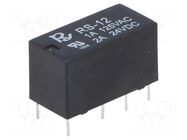 Relay: electromagnetic; DPDT; Ucoil: 12VDC; Icontacts max: 2A; RS Recoy/RAYEX ELECTRONICS