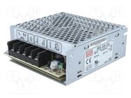 Power supply: switching; for building in,modular; 50W; 24VDC MEAN WELL