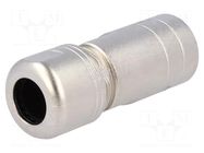 Gland; straight; size 12; metal; Body plating: nickel; 12.5mm AMPHENOL