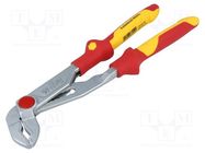 Pliers; insulated,adjustable; 0-50 mm nuts,pipes Ø 2"; steel WIHA