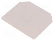 End/partition plate; beige WEIDMÜLLER