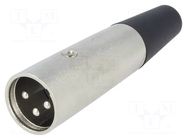 Connector: XLR; plug; male; PIN: 3; straight; for cable NINIGI