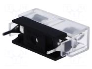 Fuse holder with cover; 5x20mm; 6A; 250V; 20mΩ PROFFUSE