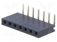 Socket; pin strips; female; PIN: 7; angled 90°; 2.54mm; THT; 1x7 CONNFLY