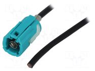 Cable; Fakra socket,wires; 0.5m 4CARMEDIA