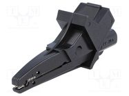 Crocodile clip; 12A; 600VDC; black; Grip capac: max.20mm SCHÜTZINGER