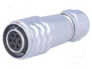 Connector: circular; plug; female; PIN: 7; IP67; SF12; 4÷6.5mm; 5A WEIPU