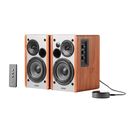 Speakers 2.0 Edifier R1280T with Smart Wi-Fi Audio Streamer WiiM Mini (brown), Edifier