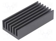 Heatsink: extruded; grilled; black; L: 50mm; W: 24.2mm; H: 12.3mm FISCHER ELEKTRONIK