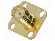 Connector: SMA; socket; female; straight; soldering; gold-plated 