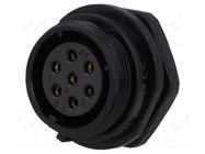 Socket; SP21; female; PIN: 7; IP68; 15A; soldering; 500V; 1.5mm2 WEIPU