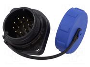 Socket; SP21; male; PIN: 12; with protective cap; IP68; 5A; 400V WEIPU