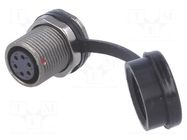 Connector: circular; socket; female; PIN: 6; IP67; ST12; 5A; 125V WEIPU
