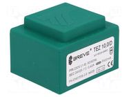 Transformer: encapsulated; 10VA; 230VAC; 24V; 416.6mA; PCB; IP00 BREVE TUFVASSONS
