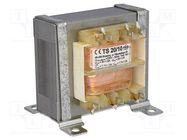 Transformer: mains; 20VA; 230VAC; 7.7V,9V; 7.7V; 1A; 1A; screw type 