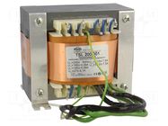 Transformer: mains; 230VAC; 195V; 195V; 27V; 3.15V; 3.15V; 0.39A INDEL