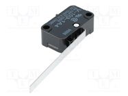 Microswitch SNAP ACTION; 10A/250VAC; 0.6A/125VDC; with lever OMRON Electronic Components