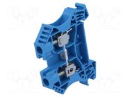 Splice terminal: rail; 41A; 800V; screw terminal; blue; wemid; 6mm2 WEIDMÜLLER