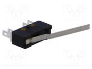 Microswitch SNAP ACTION; 2.5A/250VAC; 0.3A/220VDC; with lever PROMET