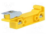 Mounting adapter; yellow; polyamide; 11mm; for DIN rail mounting POKÓJ