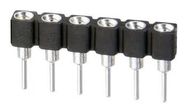 SIP SOCKET, 6POS, 2.54MM, GOLD, TH
