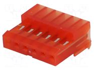 Connector: wire-board; plug; female; PIN: 6; MTA-100; 250VAC; IDC TE Connectivity