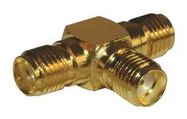 RF ADAPTER, SMA JACK-JACK/JACK, 50 OHM