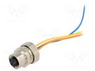 Socket; M12; PIN: 4; female; D code-Ethernet; cables; 0.5m LUMBERG AUTOMATION
