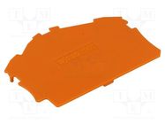 End/partition plate; orange; Width: 0.8mm; 2002; Ht: 38.9mm WAGO