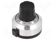 Precise knob; with counting dial; Shaft d: 6.35mm; Ø22.2mm BI TECHNOLOGIES