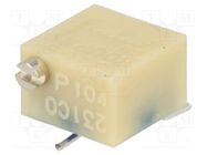 Potentiometer: mounting; multiturn; 100kΩ; 250mW; SMD; ±10%; linear BOURNS