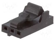 Connector: wire-wire/PCB; plug; female; PIN: 3; AMPMODU MTE; 2.54mm TE Connectivity