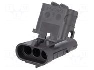 Connector: wire-wire; plug; male; Weather Pack; PIN: 3; for cable APTIV