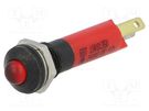 Indicator: LED; prominent; red; 24VDC; 24VAC; Ø8mm; IP67; ØLED: 5mm CML INNOVATIVE TECHNOLOGIES