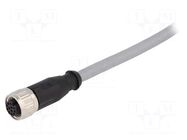 Connector: M12; plug; female; PIN: 12; straight; cables; 1.5m HARTING