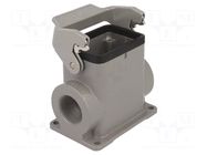 Enclosure for connectors: HDC; size 6B; Han® B; IP65; with latch HARTING