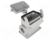 Enclosure for connectors: HDC; size 10B; Han® B; IP65; with latch HARTING