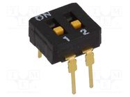 Switch: DIP-SWITCH; Poles number: 2; ON-OFF; 0.03A/30VDC; Pos: 2 OMRON Electronic Components