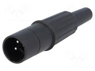 Connector: XLR; plug; male; PIN: 3; straight; for cable; soldering CLIFF