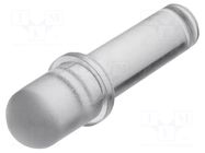 Fiber for LED; Ø5mm; L: 12.7mm; round; Front: convex; straight; PLP5 BIVAR