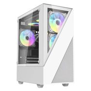 Aigo E330M computer case + 4 argb fans (white), Darkflash